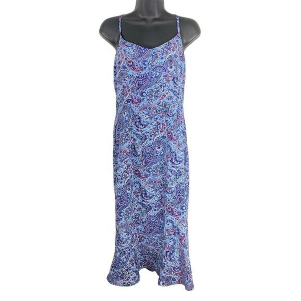 Express Womens Y2K Babydoll Slip Dress Fairy Grunge‎ Sz M Floral Blue